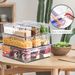 PET Refrigerator Box Snack Fruit And Vegetable Transparent Fresh Keeping Box Kitchen With Lid Plastic Storage Box Frozen Sealed Storage Box_voghion.com