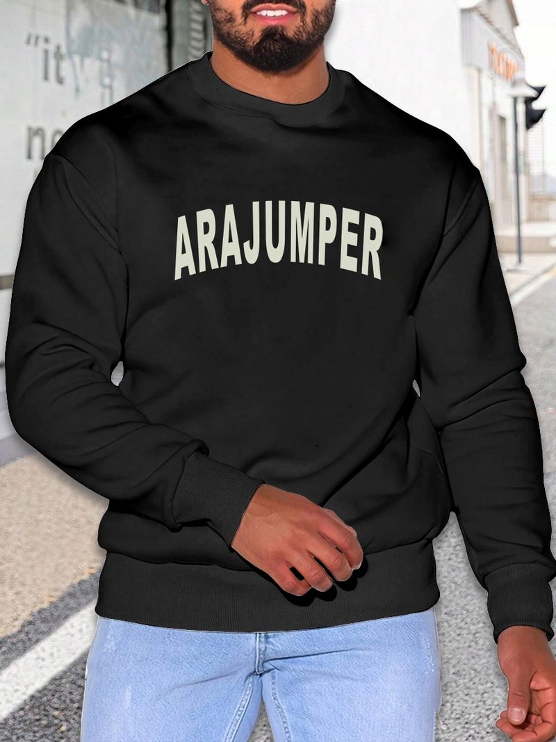 Polar Fleece Einfarbig Rundhals Pullover Herren Candy Baumwolle Langarm Arbeitskleidung_voghion.com