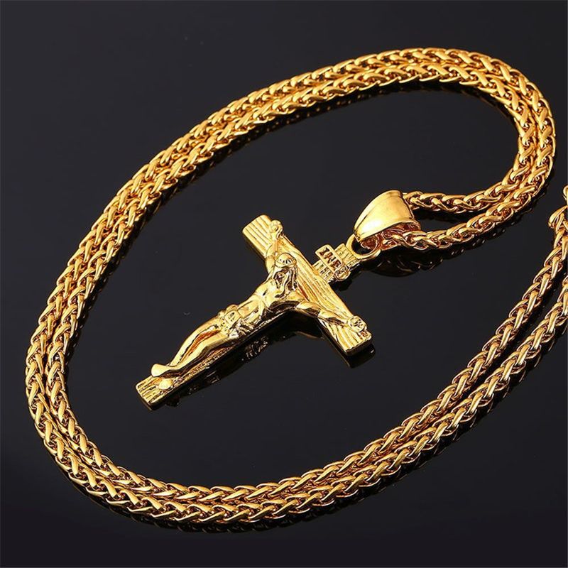 New Fast and Furious 7 Moive Cross Tourette Necklace Dominic Toretto Crystal Jesus Cross Pendant Necklace For Men Gifts Jewelry_voghion.com