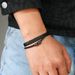 Magnetic Buckle High-end Leather Woven Bracelet, Unique Design For Men, Hip-hop Style, Couple Bracelet_voghion.com