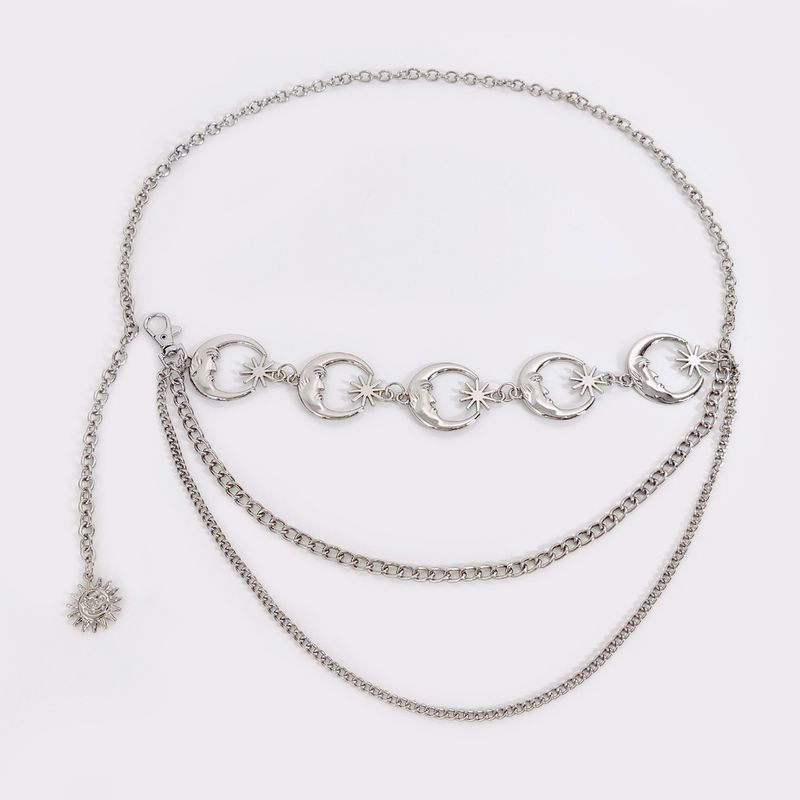 VROČ modni vintage zlati verižni pas Moon Metal Designer pasovi za ženske visokokakovostni ženski pas Tassle Goth obleka Cors_voghion.com
