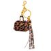Portachiavi regalo con ciondolo per auto con borsa alla moda e nappa con stampa leopardata_voghion.com
