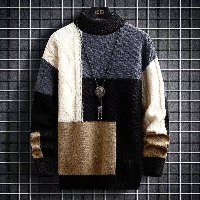 Men's Clothing thickened stitching trendy sweater bottoming sweater _voghion.com