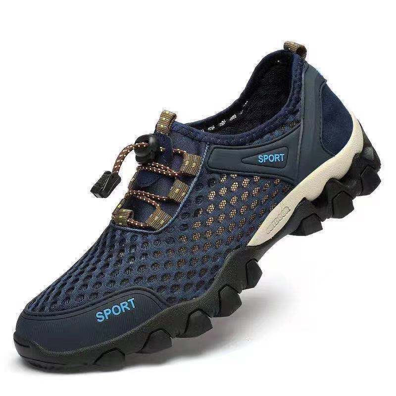 Herren Mesh Schuhe Sommer Herren Sport Freizeit Mesh Loch Gezeiten Schuhe Mesh Atmungsaktiv Waten Wanderschuhe_voghion.com