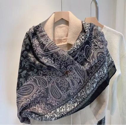 Scarf For Women Autumn Winter Original Design Soft Multi-color Ethnic Style Warm Printed Elegant Large Shawl_voghion.com