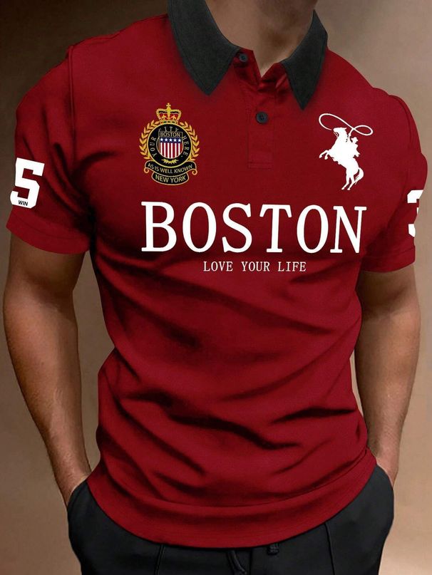 Men's Clothing Men's Summer 3D Digital Printing Short Sleeved Casual Lapel Polo Shirt Suitable For Daily Wear Pattern_voghion.com