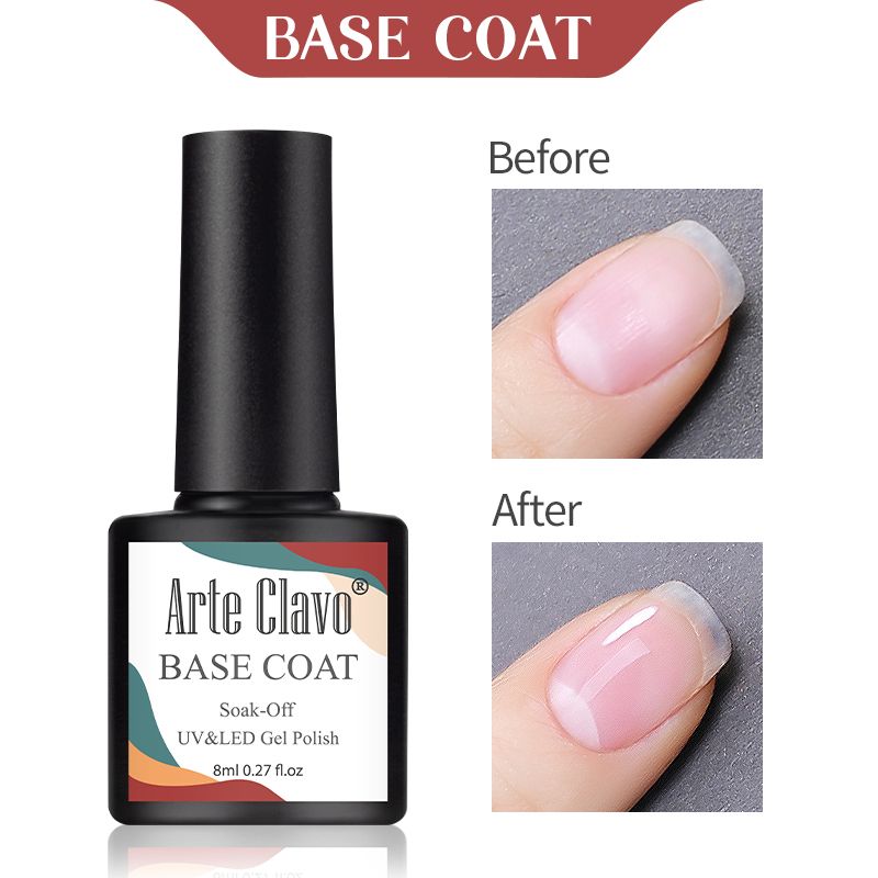 Arte Clavo Top Strat de bază pentru lac de unghii cu gel, transparent, strălucitor, lucios, gel UV, lac Soak Off Gel pentru unghii de lungă durată_voghion.com