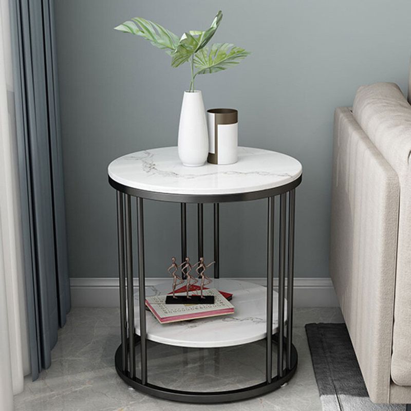 2-Tier Side Table Sofa Bedside Coffee Lamp Book Nightstand End Table Living Room_voghion.com