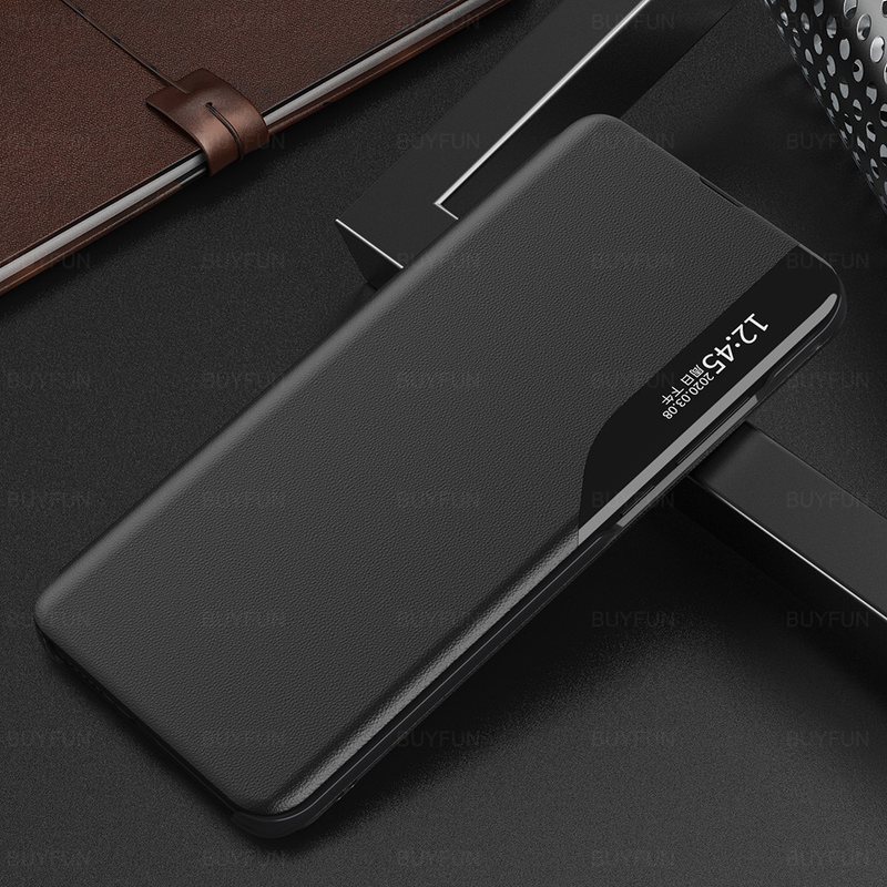 fall auf samsun a32 4g pu leder smart window view flip cover case für samsung galaxy a32 5g a 32 32a magnetständer telefonschale_voghion.com
