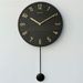 Minimalist Nordic Wall Clock With Elegant Rock Plate And Metal Frame Marble Design_voghion.com