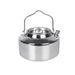 Bollitore da campeggio da 1,2 l - Bollitore in acciaio inox 304 per escursionismo, pesca e viaggi su strada (portatile e riscaldamento rapido)_voghion.com