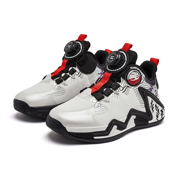 Scarpe per bambini a doppia rete primavera e autunno combattimento reale ragazzi scarpe da basket pulsante rotante scarpe sportive scarpe da corsa_voghion.com