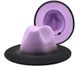 New large brimmed woolen thickened for men and women, gradient dual color top hat, versatile British style felt hat_voghion.com