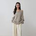 Minimalist Winter Soft Alpaca Wool Off-Shoulder Loose Knitted Sweater Fashion_voghion.com