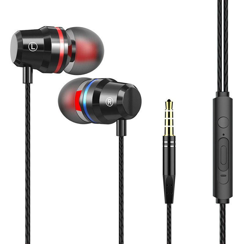 3,5 mm Kablolu Kulak İçi Kulaklık Ağır Bas Stereo Ses Kontrollü Mikrofonlu Kulaklık_voghion.com