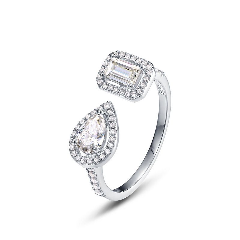 Esclusivo design originale ins style anello donna S925 argento moda estate anello orecchini set_voghion.com