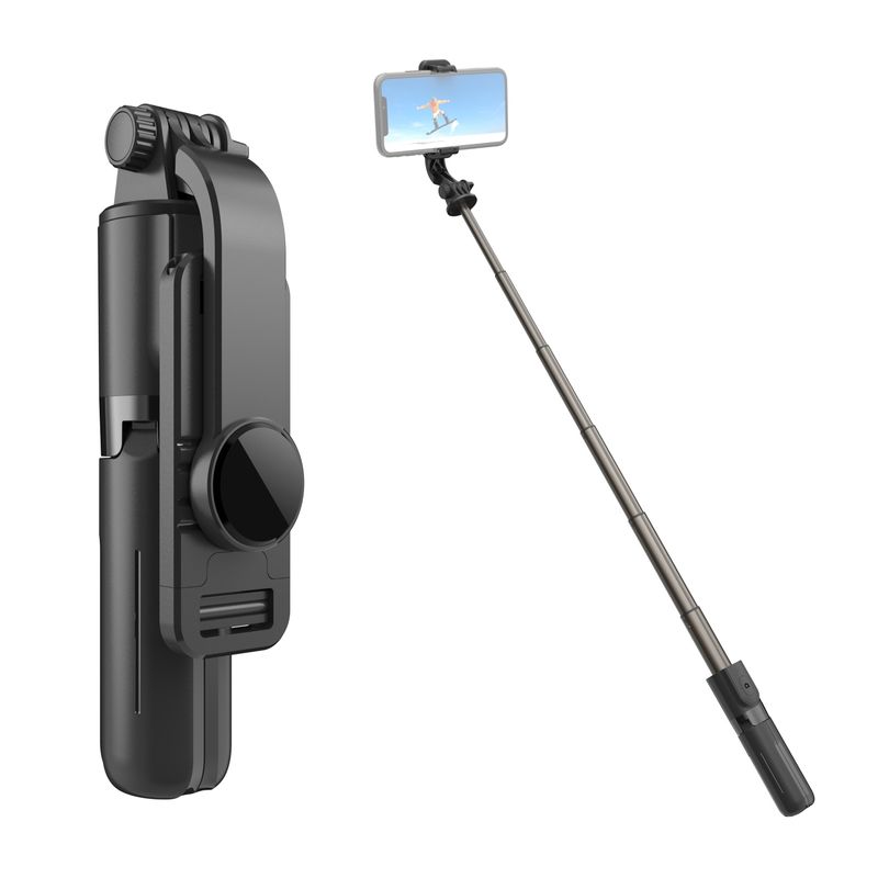 L10 Mini Bluetooth szelfibot állványos mobiltelefon-tartó (fekete)_voghion.com
