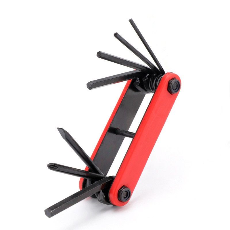 Caricamento utensile pieghevole utensile di riparazione utensile combinato esagonale per bicicletta utensile di riparazione multifunzionale 6 in 1_voghion.com