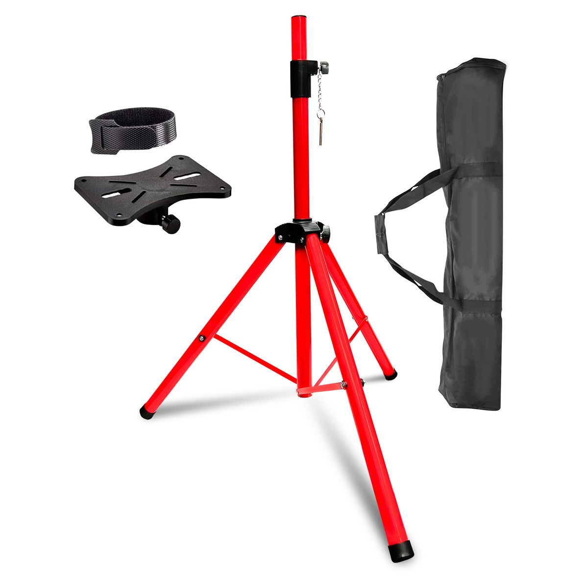 5 Core Speaker Stand Tripod Floor Heavy Duty Adjustable Up to 72 Inch DJ Studio Monitor Stands Pole Mount - SS HD RED BAG_voghion.com