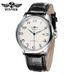 Men's Automatic Mechanical Watch With Calendar, Leather Strap, And Mineral Glass - Classic Round Dial Design For Casual And Formal Wear_voghion.com