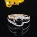 Designer-Ring, schwarzer Kristall-Diamant-Zirkon-Ring, hochwertiger Kupferring, Weihnachtsschmuck-Accessoire_voghion.com