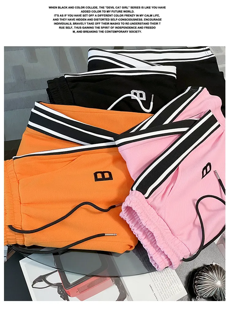 Women's Clothing Sports Leisure Suit For Women In Summer New Style High Grade Letters Fashionable Street Blasting Two Piece Suit_voghion.com