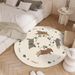 Cartoon Kaninchen Märchen Runde Decke Teppich Kaschmir Wohnzimmer Teppich Schlafzimmer Nacht Decke Sofa Couchtisch Decke_voghion.com