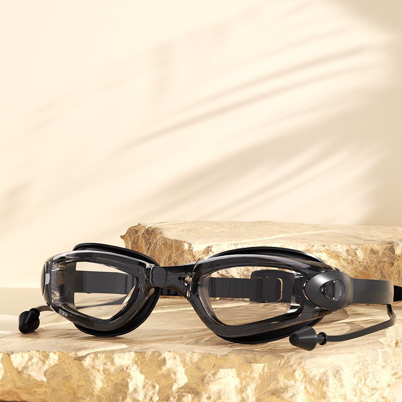 Women, HD Anti-Fog Electroplated Goggles Swimming Cap Set, Professional Prescription Waterproof Small Frame Glasses For_voghion.com