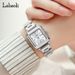 Labaoli Square Small Dial Steel Band Women's Watch With Day Date Display In Chinese And English_voghion.com