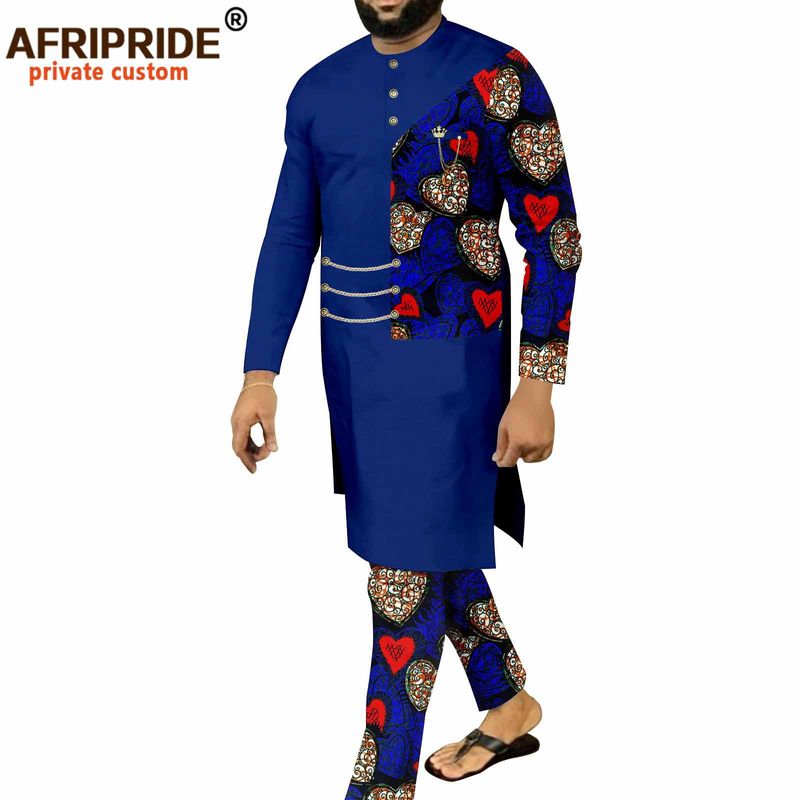 Ropa de hombre chaqueta casual de cadena africana + pantalón._voghion.com