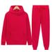 Cross-border Men's And Women's Thin Hooded Casual Sports Suit, Threaded Sweater, Sweatpants, Two-piece Set, No Fleece Set._voghion.com