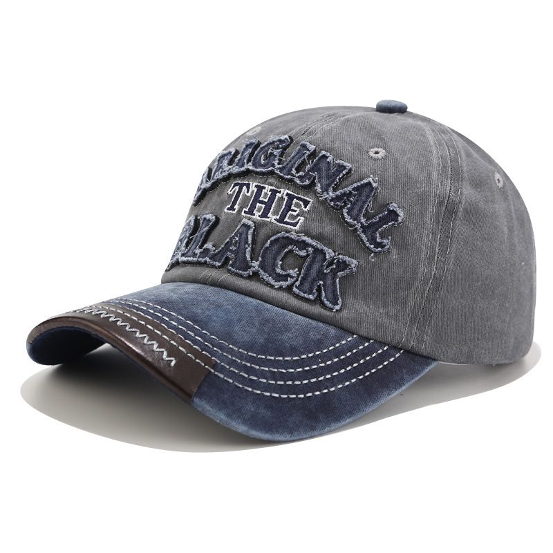 New paragraph baseball cap female spring and summer Europe and the United States letters hat male retro cowboy sun hat_voghion.com
