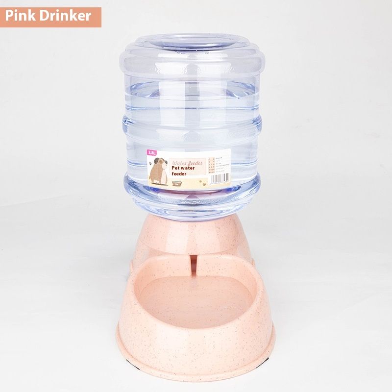 Améliorez la mangeoire pour animaux de compagnie en paille de blé de grande capacité de 3,8 L avec alimentation automatique en eau pour chiens, pots et bols_voghion.com