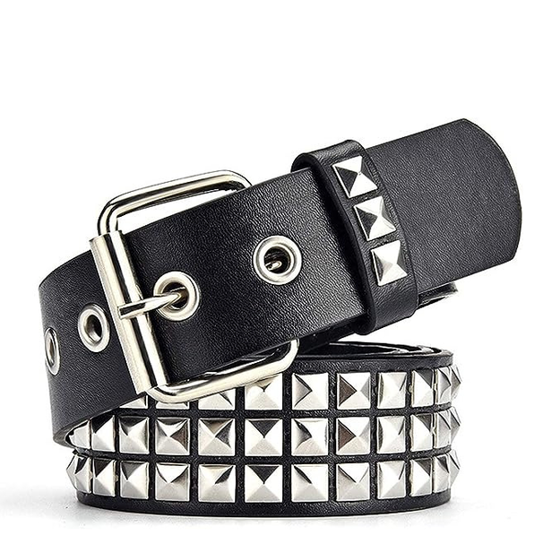 HOT 10PCS Metal Punk Rock Wysadzany Jaskrawymi Kolorowymi Piramidowymi ćwiekami Paski Męskie i Damskie Pasek Skórzany_voghion.com