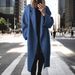 Lange trenchcoat van wolmix voor dames - stijlvolle losse overjas met gekartelde revers voor herfst en winter (zwart, marineblauw, bruin, grijs)_voghion.com