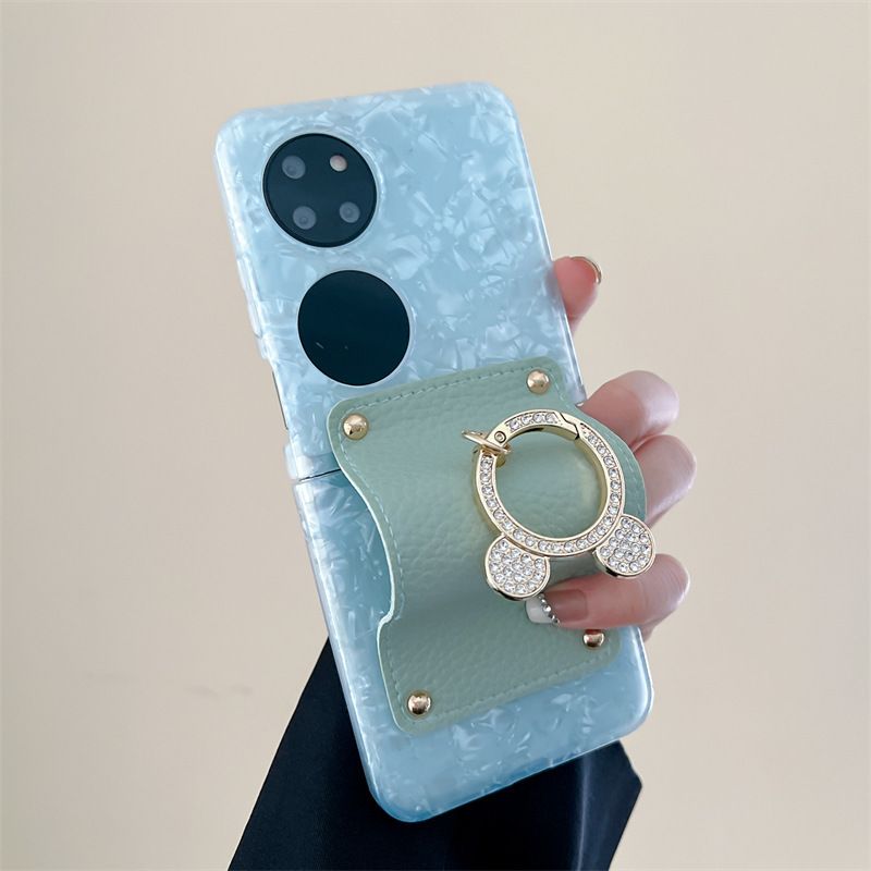 Shell pattern wrist strap ring for Huawei p50 pocket folding screen phone case pocket 2 Drop-resistant shell_voghion.com