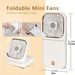 Handheld Portable Fan; Rechargeable Power Bank USB Mini Fan; Small Personal Fan With 3 Speeds; 3000 MAh Battery Operated Foldable Desk Fan; Neck Fan_voghion.com