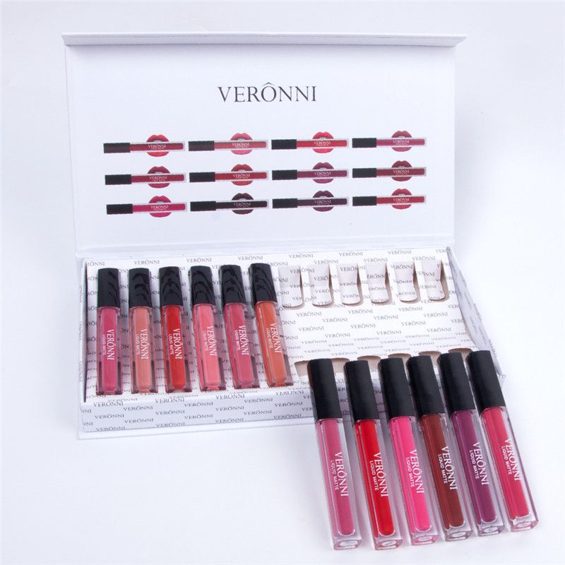 2024 2023Lipgloss Tubo per trucco Lucidalabbra liquido opaco Set 12 colori Impermeabile 24 ore Cosmetico di bellezza di lunga durata_voghion.com