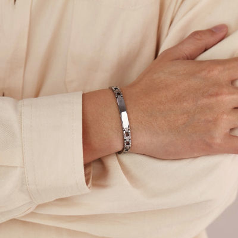 Bracciale in titanio stile INS, semplice, alla moda, personalità, tendenza, versatile, liscio, in acciaio inossidabile, gioielli da polso minimalisti_voghion.com