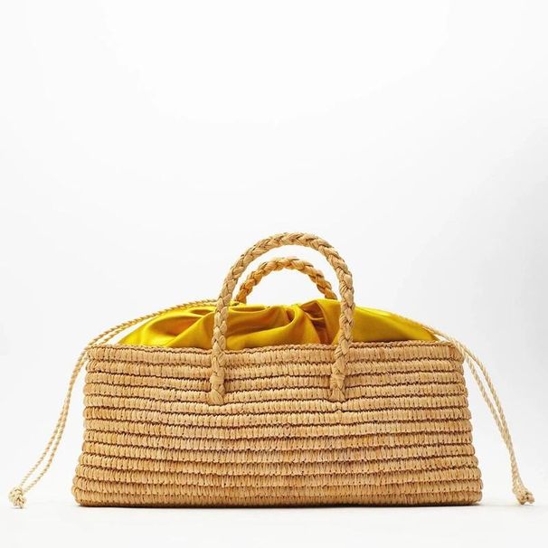 Shengjie Craft Neue Raffia-Handtasche, gewebt, handgestrickt, Strand-Strohtasche_voghion.com