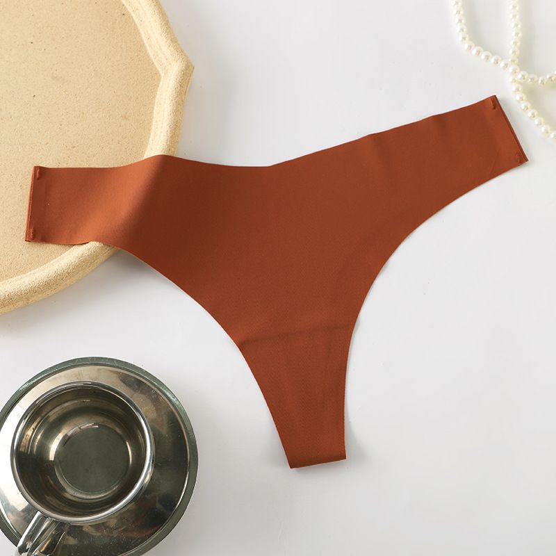 Biancheria intima e pigiami Biancheria intima in seta ghiacciata per donna Cavallo intero in cotone Vita bassa Sexy Delicato sulla pelle Colore unito Slip di grandi dimensioni_voghion.com