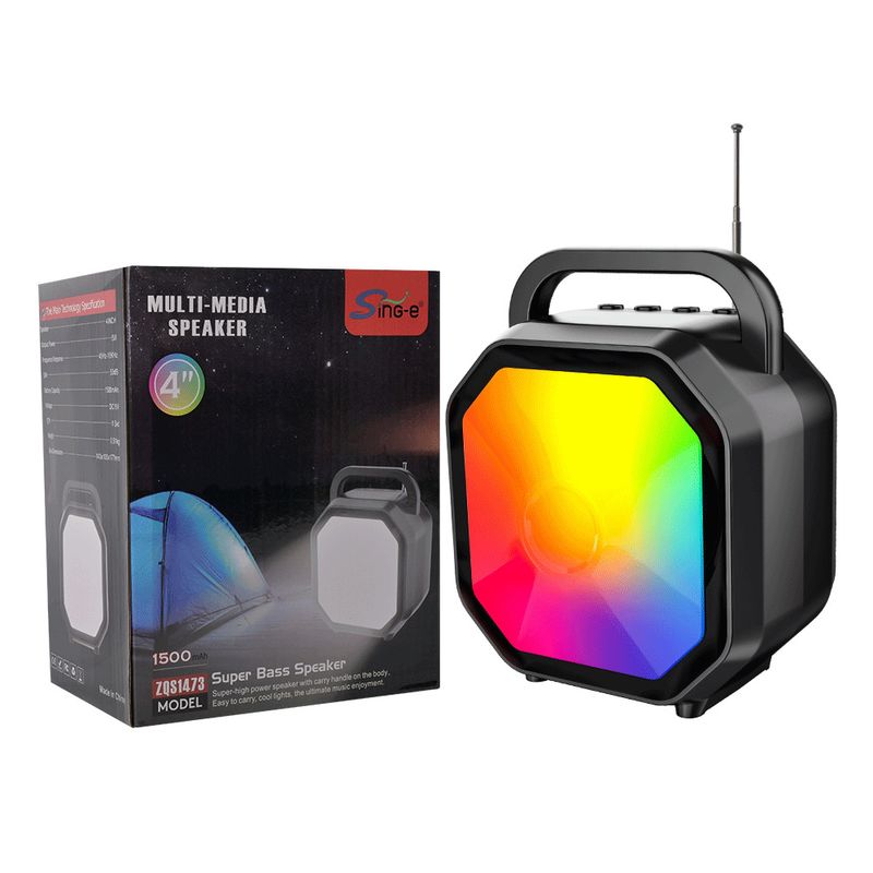 ZQS1473 Solarladdning Utomhuscamping LED-belysning Trådlös laddning Bluetooth Liten högtalare_voghion.com
