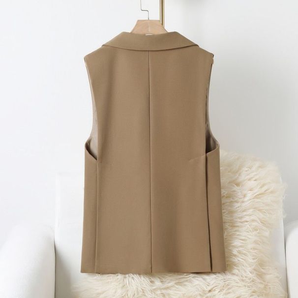 Damenbekleidung Frühling und Herbst Temperament Mode Anzug Weste Oberbekleidung Weste für Frauen_voghion.com