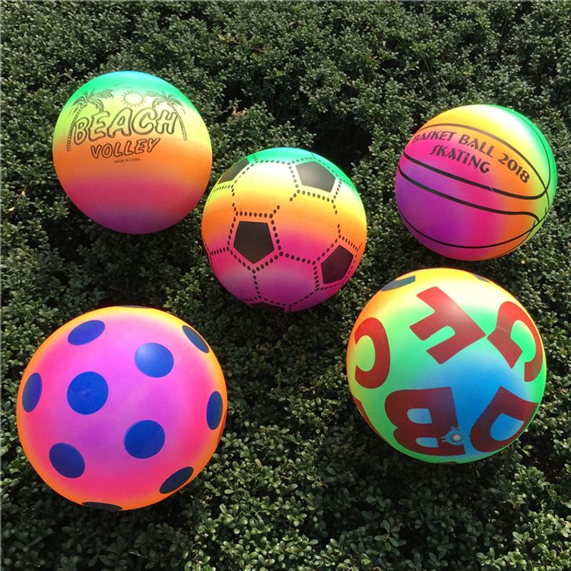 Παραλία PVC Rainbow Play Water Toy Thick Explosion proof Έγχρωμη μπάλα βόλεϊ_voghion.com