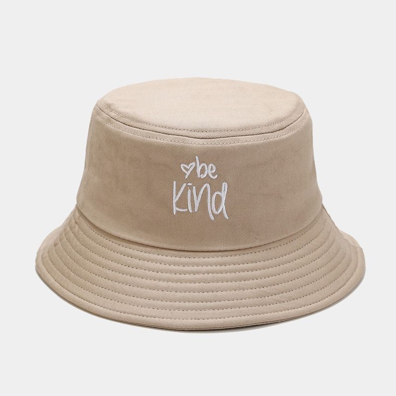 Nuovo cappello da pescatore ricamato con lettera d'amore, alla moda per uomo e donna, primavera ed estate, con protezione solare_voghion.com
