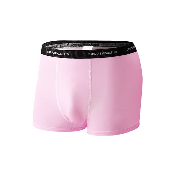 Men's Underwear Ice Silk Plus Solid Color Four Corner Large Size Breathable Four Corner Boxer Briefs_voghion.com