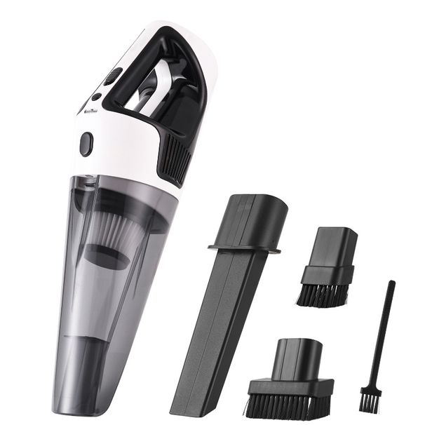 Powerful Cordless Handheld Vacuum Cleaner For Home & Car - 8000Pa Strong Suction, Rechargeable, Compact & Portable With LED Light, Dry/Wet Use_voghion.com