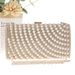 Luxurious And Elegant Heavy Craft Pearl Rhinestone Clutch Socialite Formal Dress Evening Bag Handbag_voghion.com
