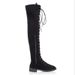 2020 Plus Size Riding Women's Front Lace-up Over-the-knee Low Heel Ankle Boots_voghion.com
