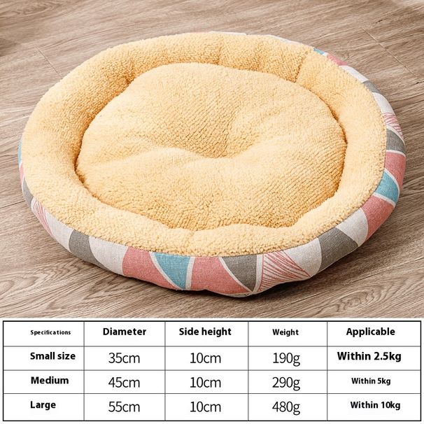 Lamm Minimalistisk Stil Hund Plyschnät Röd Canvas Säsongsbetonad Universal Husdjur Kattbo Tillbehör_voghion.com